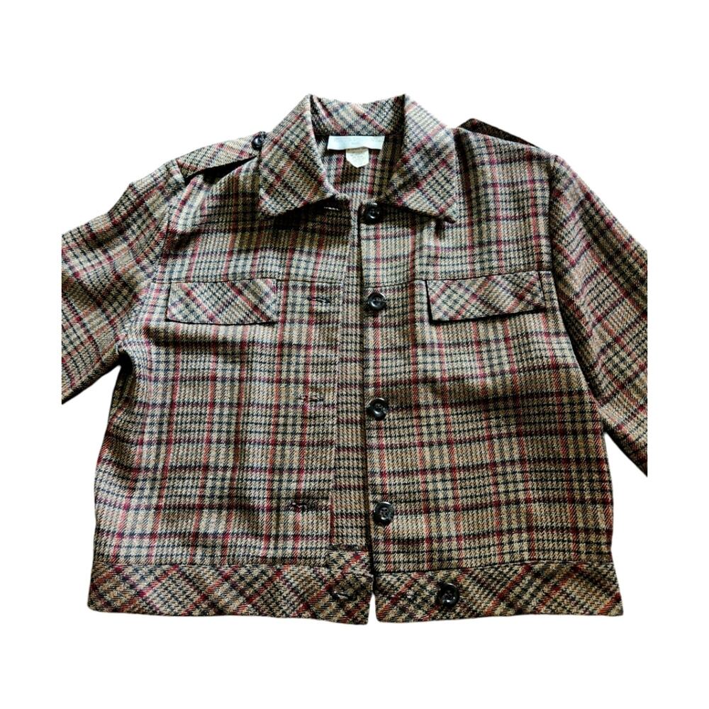Vintage Petite Sophisticate plaid jacket size 10P